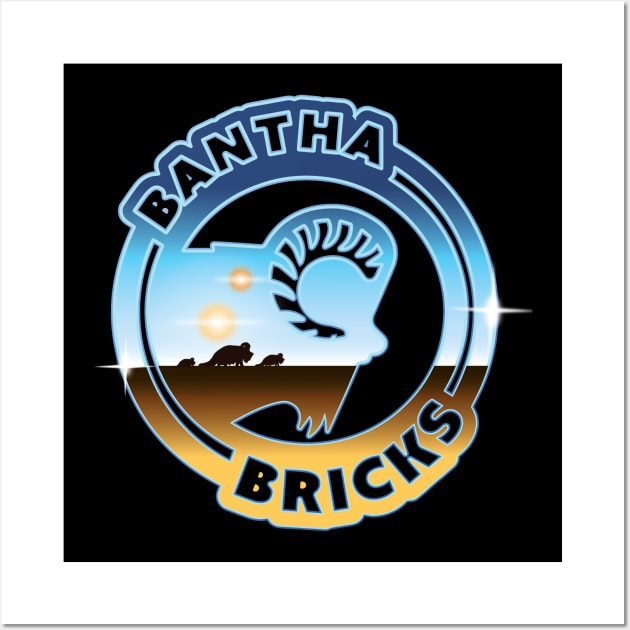 Bantha Bricks Twin Suns Wall Art by banthabricks